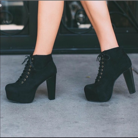 Black platform booties - Picture 5 of 6